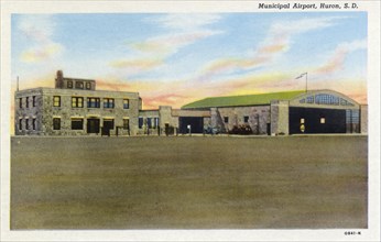 Municipal Aiport, Huron, South Dakota, USA, 1940. Artist: Unknown
