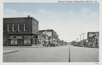 Howard Avenue, looking east, Pell City, Alabama, USA, 1940. Artist: Unknown