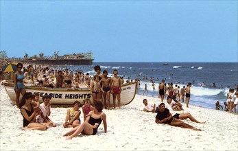 The beach, Seaside Heights, New Jersey, USA, 1963. Artist: Unknown