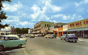 Ridgewood Avenue looking towards Circle Park, Sebring, Florida, USA, 1959. Artist: Unknown