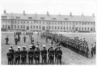 Soldiers on parade, Fort Sheridan, Illinois, USA, 1926. Artist: Unknown