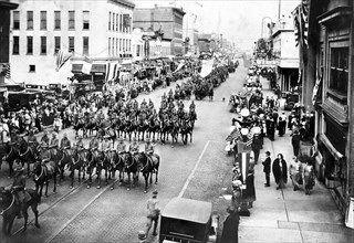Cavalry in a parade, USA, 1920. Artist: Unknown