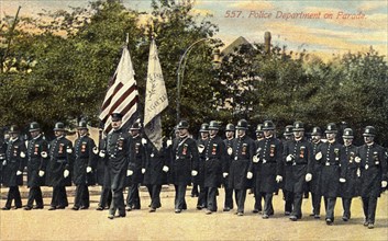 Chicago Police Department on parade, Chicago, Illinois, USA, 1910. Artist: Unknown