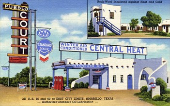Pueblo Court, Amarillo, Texas, USA, 1940. Artist: Unknown