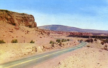 Scenic Highway US 66, west of Albuquerque, New Mexico, USA, 1951. Artist: Unknown
