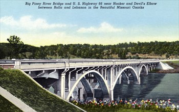 Big Piney River Bridge, Missouri, USA, 1946. Artist: Unknown
