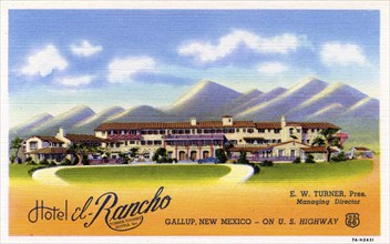 Hotel el Rancho, Gallup, New Mexico, USA, 1937. Artist: Unknown