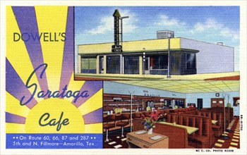 Dowell's Saratoga Cafe, Amarillo, Texas, USA, 1949. Artist: Unknown