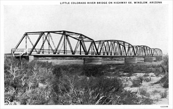 Little Colorado Bridge, Winslow, Arizona, USA, 1928. Artist: Unknown