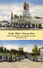 Pueblo Motel and Dining Room, Los Angeles, California, USA, c1930s-1950s(?). Artist: Unknown