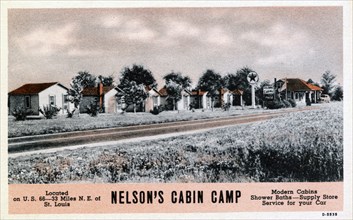 Nelson's Cabin Camp, Worden, Illinois, USA, 1938. Artist: Unknown