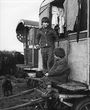 Gypsy boys playing, 1960s.