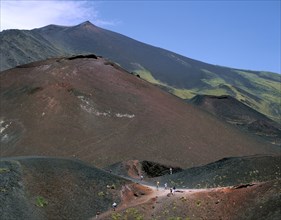 Volcanic cones, Mount Etna, Sicily, Italy.