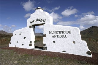 Municipal boundary, Antigua, Fuerteventura, Canary Islands.