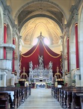 Interior of the Church of St Euphemia, Rovinj, Croatia.