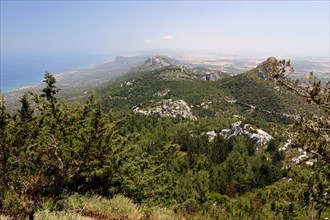 View from Kantara Castle, North Cyprus.