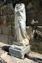 Headless statue, the gymnasium, Salamis, North Cyprus.