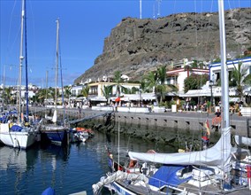 Harbour of Puerto de Mogan, Gran Canaria, Canary Islands.
