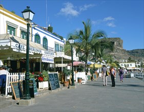 Restaurant, Puerto de Mogan, Gran Canaria, Canary Islands.