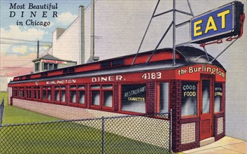 'The Most Beautiful Diner in Chicago', postcard, 1942. Artist: Unknown