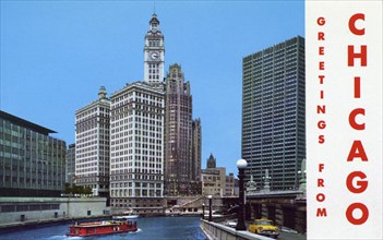 'Greetings from Chicago', postcard, 1965. Artist: Unknown
