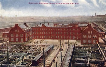 Exchange Building, Union Stock Yards, Chicago, Illinois, USA, 1915. Artist: Unknown