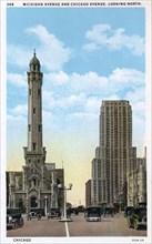 Michigan Avenue and Chicago Avenue, Chicago, Illinois, USA, 1929. Artist: Unknown
