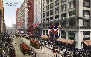 State Street, Chicago, Illinois, USA, 1910. Artist: Unknown