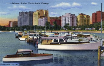 Belmont Harbour Yacht Basin, Chicago, Illinois, USA, 1941. Artist: Unknown