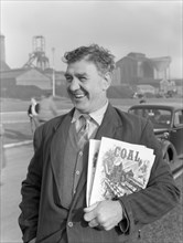 NUM official selling Coal magazine, South Yorkshire, 1959. Artist: Michael Walters