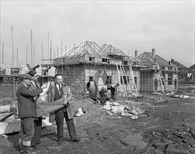 Residential house construction, South Yorkshire, early 1960s. Artist: Michael Walters