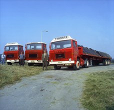 Fleet of Scania lorries, Rotherham, South Yorkshire, 1972. Artist: Michael Walters