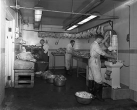 Schonhut's Butchers, Rotherham, South Yorkshire, 1955. Artist: Michael Walters