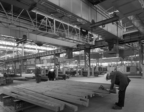 Finished steel in a warehouse, Sheffield, South Yorkshire, 1963. Artist: Michael Walters