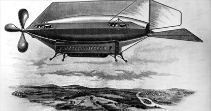 Pennington's airship, 1891. Artist: Unknown