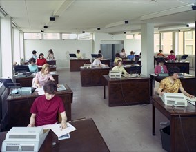 Administration office at Huntsman House, Leeds, West Yorkshire, 1968. Artist: Michael Walters