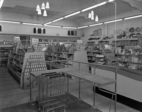 Interior of the Dodworth Road Co-op, Barnsley, South Yorkshire, 1957. Artist: Michael Walters