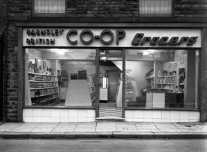 Barnsley Co-op Grocers, South Yorkshire, 1954.  Artist: Michael Walters
