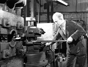 Forging heads at the Edgar Allen Steel Foundry, Sheffield, South Yorkshire, 1962.  Artist: Michael Walters