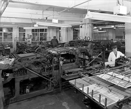 A print room, Mexborough, South Yorkshire, 1959. Artist: Michael Walters