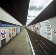 Empty tube station, Blackhorse Road on the Victoria Line, London, 1974. Artist: Michael Walters