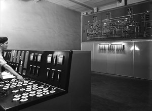 Control room at Manvers coal preparation plant, near Rotherham, South Yorkshire, 1956. Artist: Michael Walters
