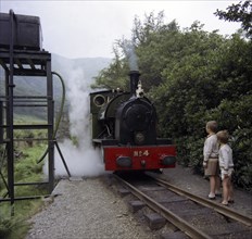 Number 4 engine at the Dolgoch falls stop on the The Talyllyn railway, Snowdonia, Wales, 1969. Artist: Michael Walters