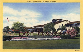 'Hotel Last Frontier, Las Vegas, Nevada', postcard, 1950. Artist: Unknown