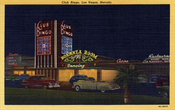 'Club Bingo, Las Vegas, Nevada', postcard, 1950. Artist: Unknown