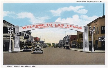 Welcome to Las Vegas sign, Las Vegas, Nevada, USA, 1930. Artist: Unknown