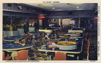 Interior of the '21 Club' casino, Las Vegas, Nevada, USA, 1944. Artist: Unknown