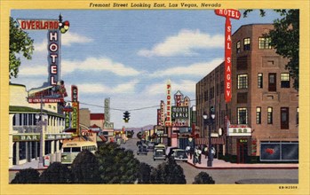 'Fremont Street looking East, Las Vegas, Nevada', postcard, 1946. Artist: Unknown