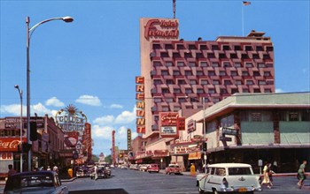 Fremont Street from Third Street, Las Vegas, Nevada, USA, 1956. Artist: Unknown