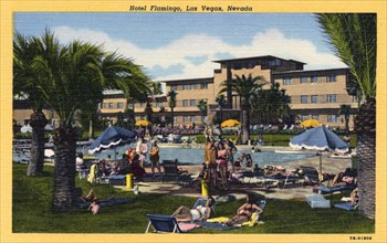 'Hotel Flamingo, Las Vegas, Navada', postcard, 1947. Artist: Unknown